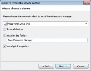 Install to removable device Wizard