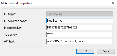 Duo Security method properties