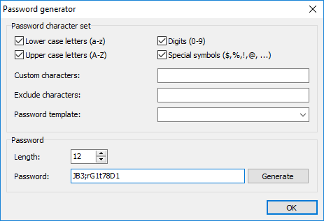 The password generator